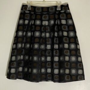 Luca Luca Skirt Women Small Multicolor Geometric Wool Pleated Luxury Classic Art